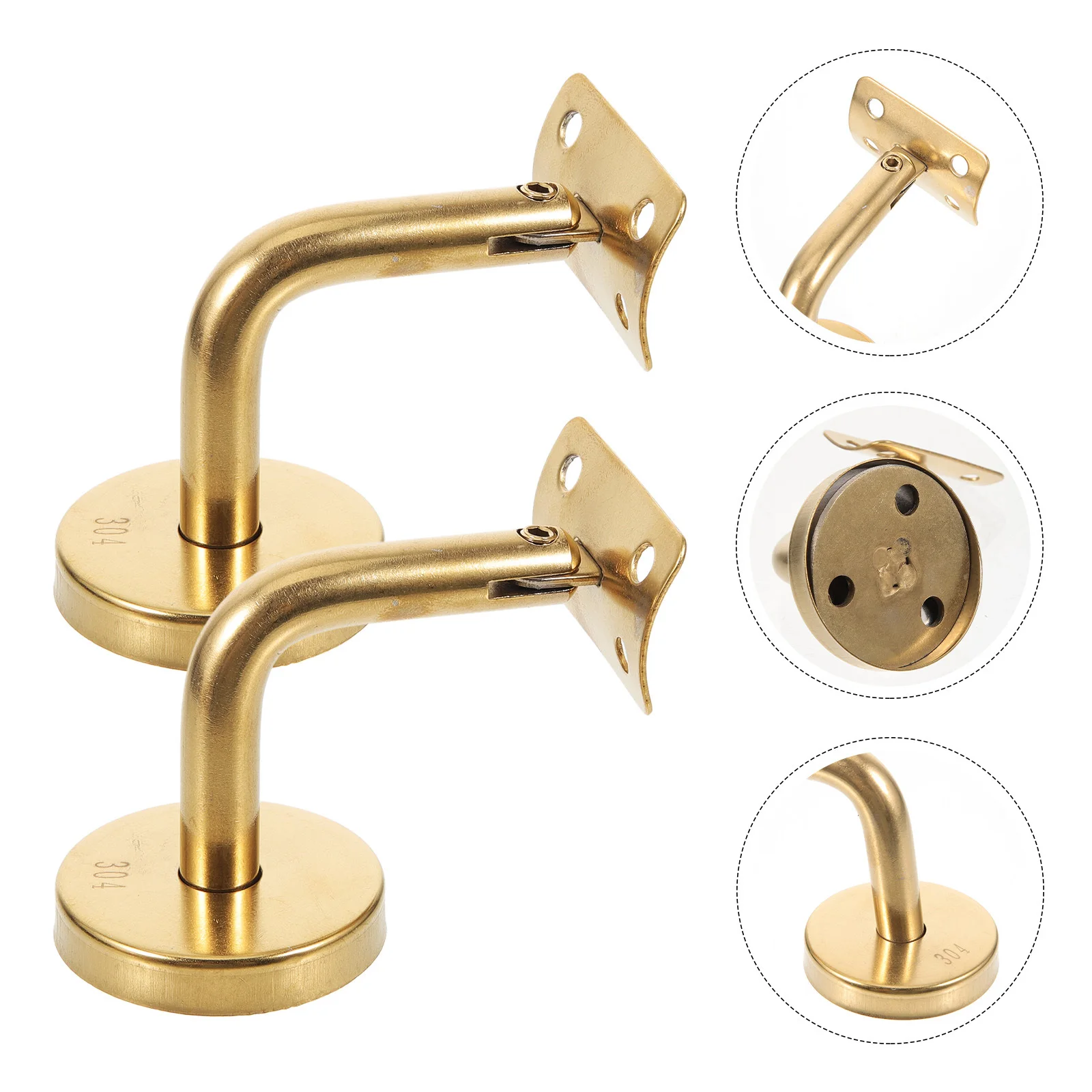 2 قطعة درابزين الدرج قوس الفولاذ المقاوم للصدأ للدرج الداخلي ورقة منحنية دعم درابزين بين قوسين درج ملحق بناء أداة