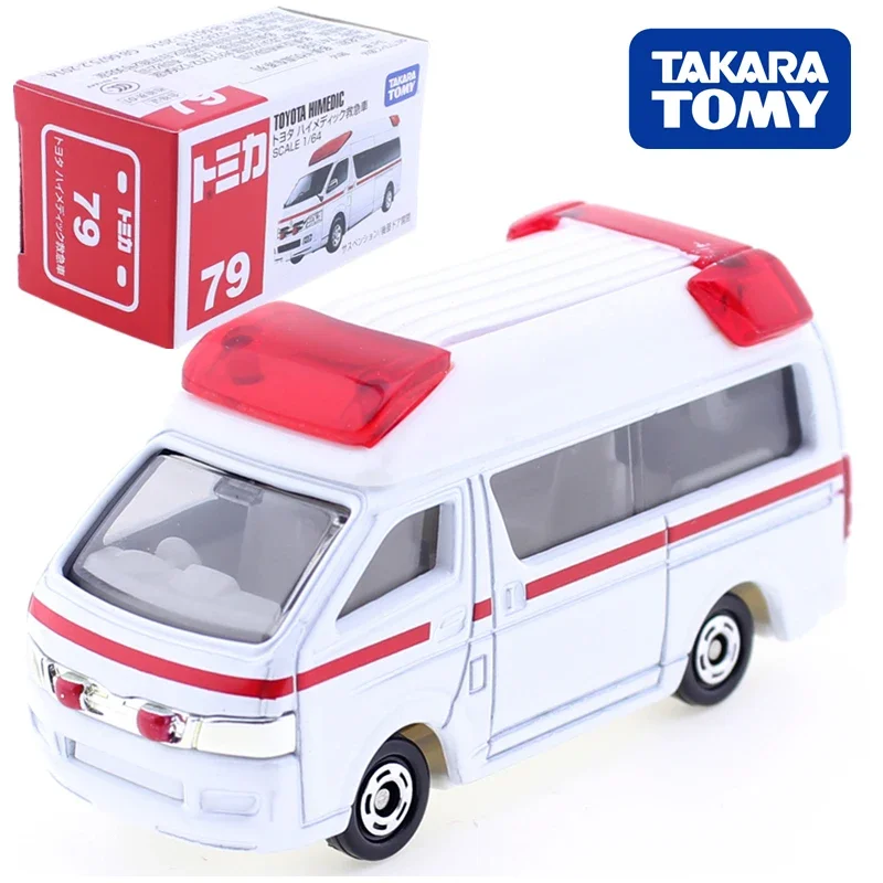 Takara Tomy Tomica No.79 Toyota Himedic Ambulance 1/64 Car Truck Diecast Miniature Model Kit Hot Pop Kids Toys For Children