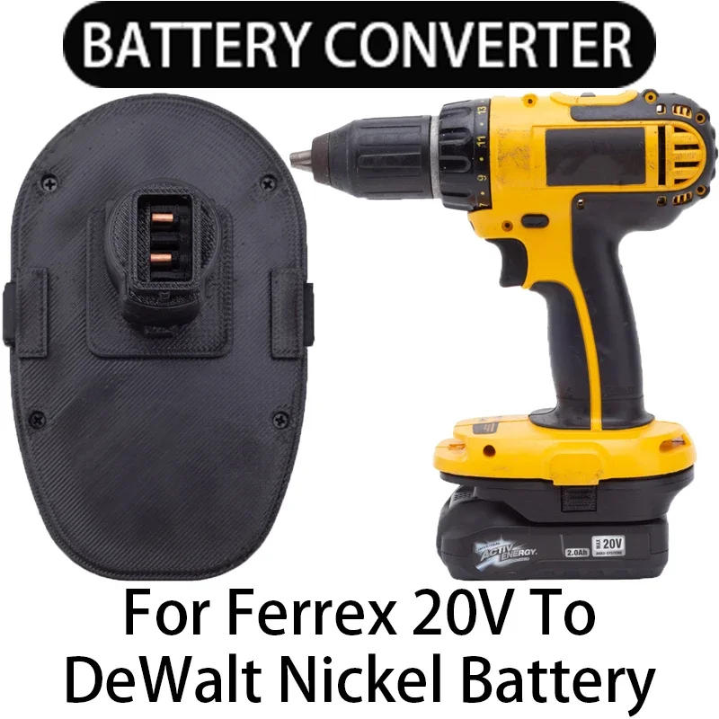 

Battery Adapter/Converter for DeWalt Ni-Cd Ni-Hi tools to Ferrex 20V Li-Ion Battery Adapter Power Tool Accessory