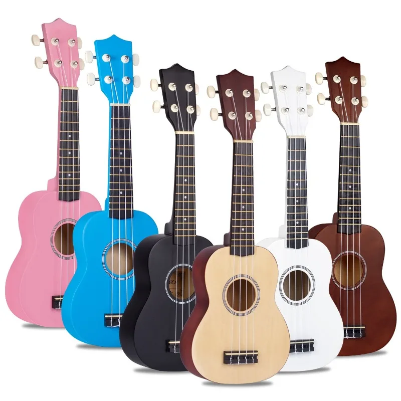 21 Inches Ukulele Small Children's Beginners Ukulele Entry Level Four Nylon Strings Ukuleles Basswood Panel Matte Ukuleles