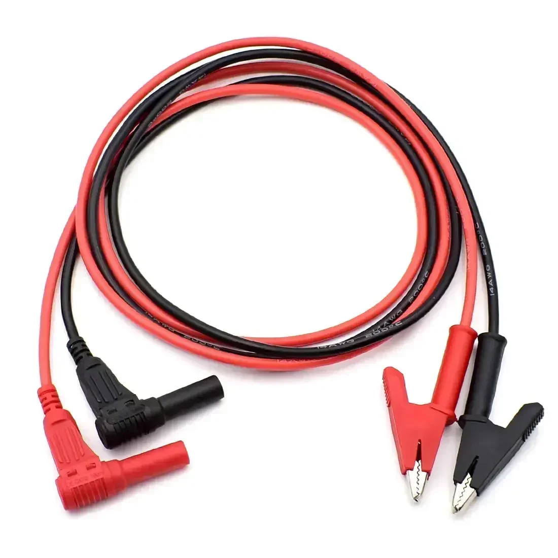 Dual Probe Alligator Clips to Banana Plug Test Cable Lead Connector Electrical Multimeter Testing Crocodile Clip Lead for Lab Eq