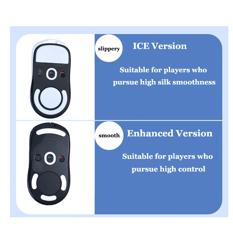 Patines de ratón versión ICE mejorada, pies para Logitech G PRO X Superlight GPX G PRO Wireless GPW, bordes redondeados blancos