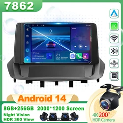 Android Radio Android 14 For Renault Fluence 1 2009 - 2017 Car Multimedia Player Touch Screen Android Auto Carplay No 2din DVD