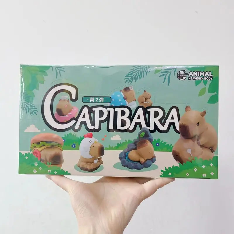 

Супер милые животные Планета Капибара 2,0, слепая коробка, модный персонаж, модель капибары, фигурка, коллекция игрушек, украшение, подарок для детей