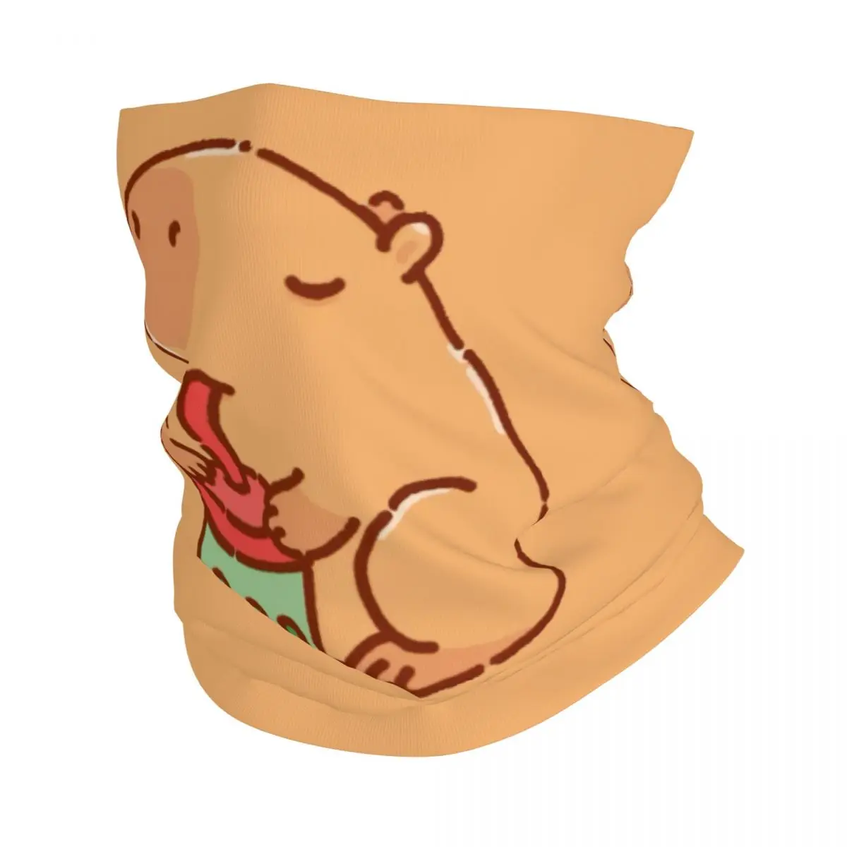 Custom Capybara Neck Gaiter Men Women UV Face Shield Winter Bandana Scarf for Hiking