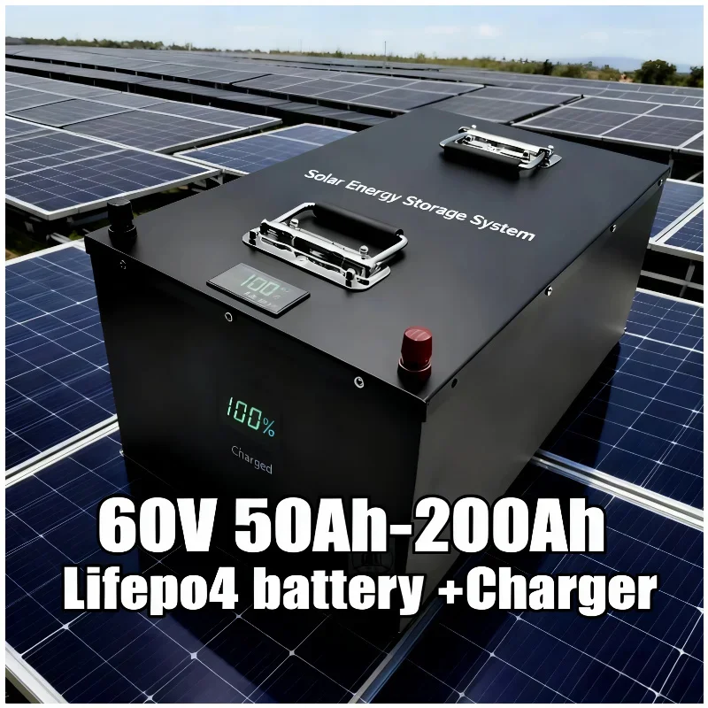 60V Lifepo4 Battery 50Ah 80Ah 100Ah 120Ah 150Ah 180Ah 200Ah 20S - 3000W 6000W Backup Power Hybrid Solar System EV Tricycle High