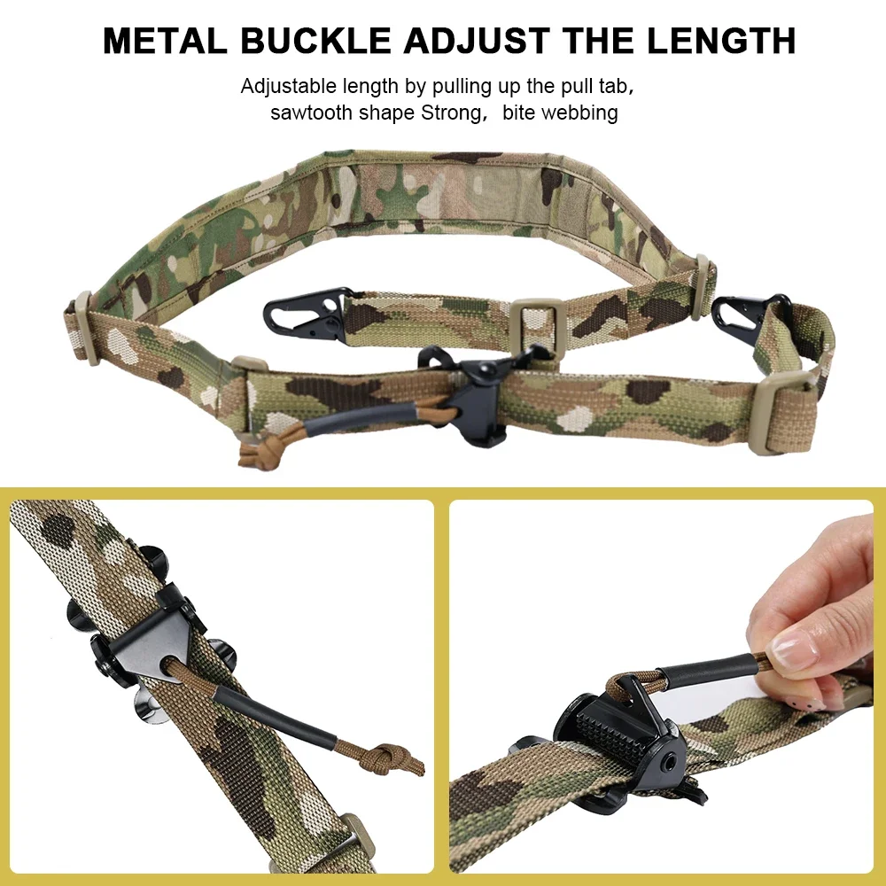 Tactical Modular Rifle Sling Strap Removable 2 Point / 1 Point 2.25\