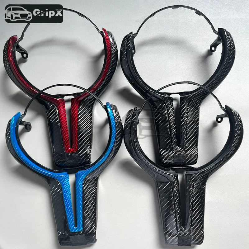 

teering Wheel Trim for BMW M2 F87 M3 F80 M4 F82 M5 F10 M6 F06 Real all carbon fiber M power Steering Wheel Covers Car M sport S