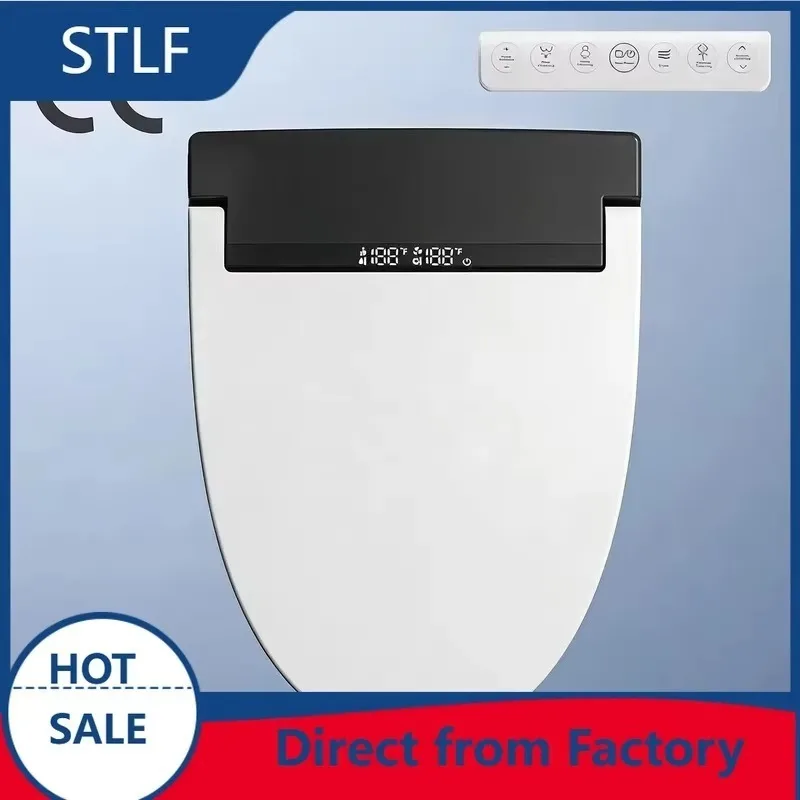 STLF CE certified electronic heating slow closing cover V-shaped smart toilet seat, with remote control function,