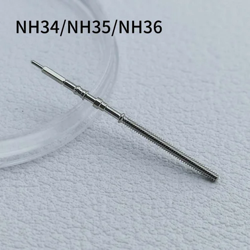 Imagen 2 del producto Kit de corona de vástago de acero para reloj de movimiento, piezas de reloj para NH34 NH35 NH36 VK63, piezas de repuesto de vástago de reloj de movimiento de alta calidad, 10 Uds./3 uds.