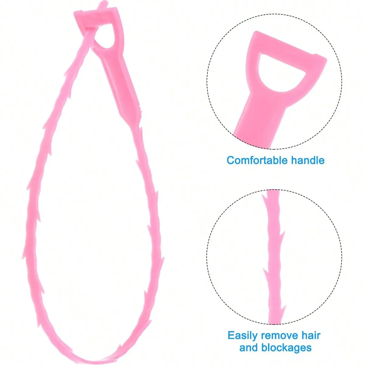 1-piece set, random color, 20-inch drain pipe blockage removal tool, drain pipe dredger, hair cleaning tool, hair collector
