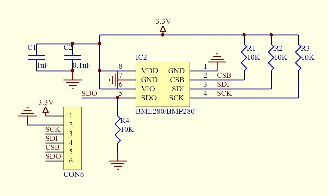 Temperatur luftdrucks ensor bme280 gy bmp280 5V i2c spi 1,8-5V GY-BMP280-3,3 V baro metrisches digitales Sensor modul für Arduino – Detail 2