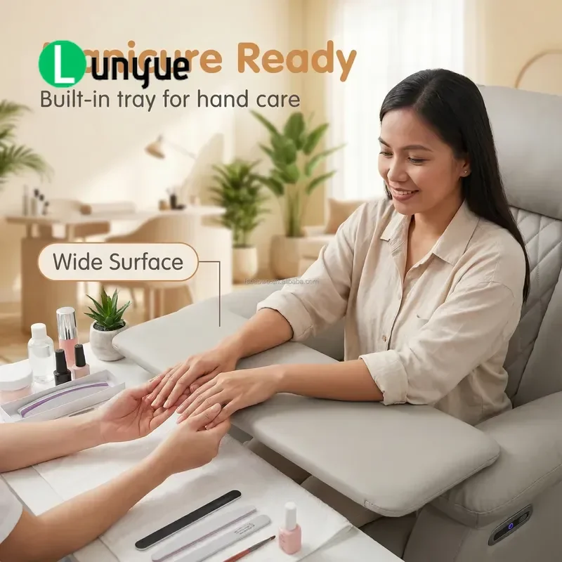 Modern Foldable Adjustable Leather Chair with Headrest for Manicure Pedicure Living Room Commercial Use High Quality