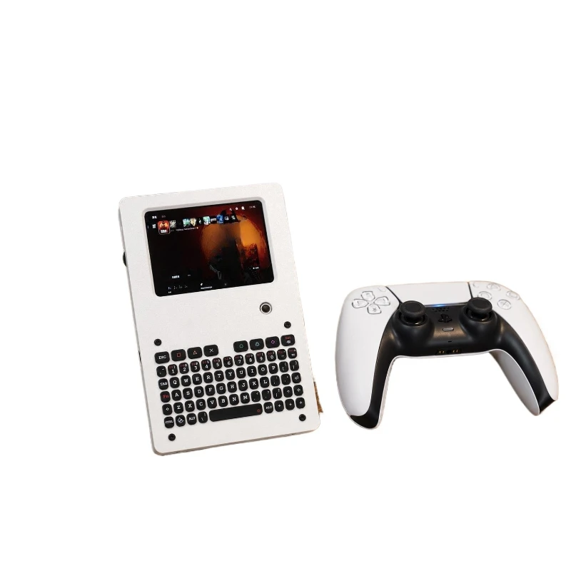 Linux handheld end point integrated keyboard, HDMI capture card set, portable PS5 host monitor, with its own keyboard