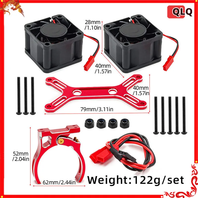 

Высокоскоростной радиатор с двумя вентиляторами для двигателя D138, совместимый с Arrma 1/5 4985 1717 6S 8S, детали и аксессуары для игрушек с дистанционным управлением