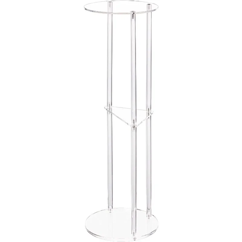 

Clear Acrylic Drink Table for Small Spaces, Martini Table for Living Room, Small Drink Side Table, 3 Tiers, C Shaped