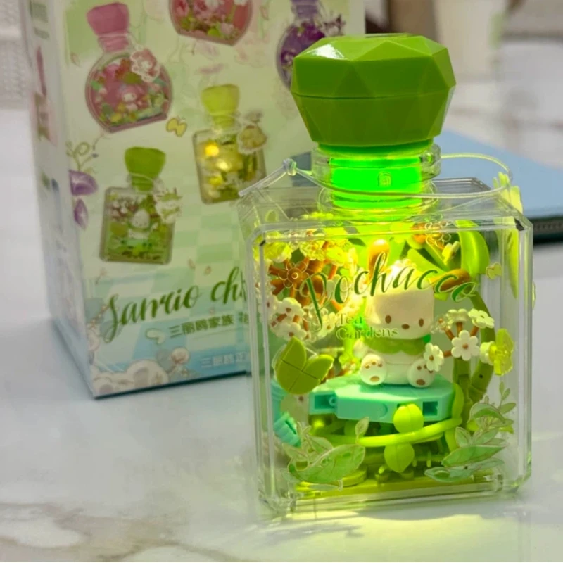 2026 Moonlight Society Perfume Bottle Surprise Blind Box Toys Hellokitty Kuromi Model Bricks With Light Ornaments Holiday Gift