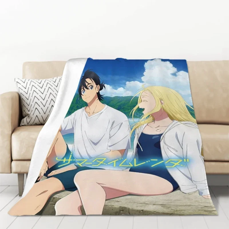 2026 Summer Time Rendering Decorative Sofa Blanket Microfiber Bedding Fluffy Soft Blankets Knee Fleece Thick Custom Warm Childre