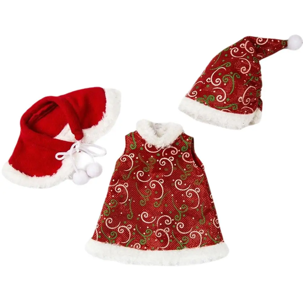 Vestiti per le bambole Abbigliamento natalizio per abito da bambola da 18 pollici Costume da Babbo Natale per il nuovo bambino per America Girl Reborn Regalo fai da te per ragazza