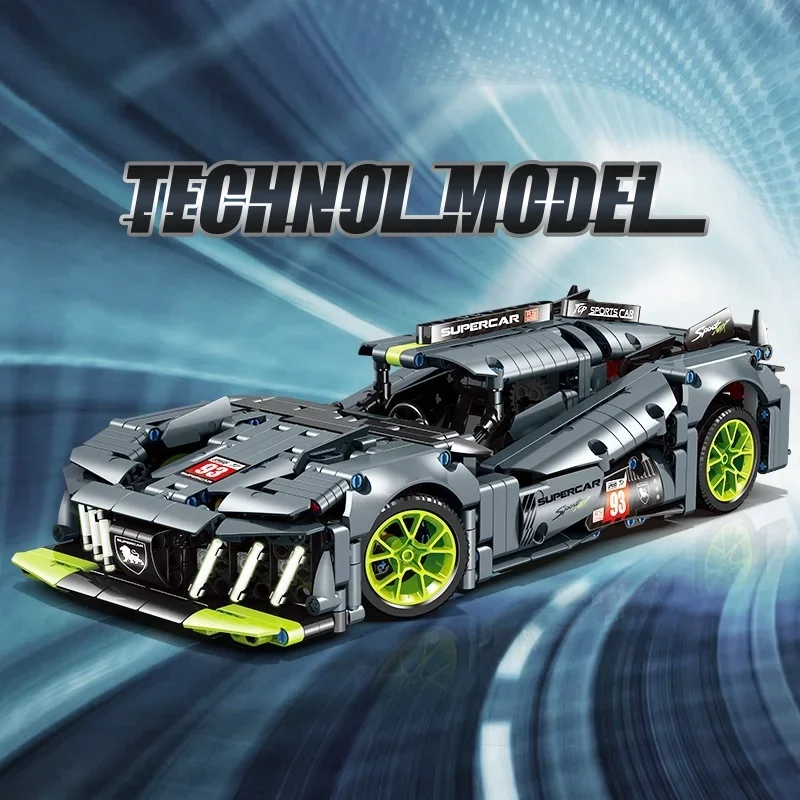 

Technical NEW Peugeot 9X8 Hybrid Hypercar Building Blocks Model Sports Car Vehicle Assembly Brick Toys Gift For Kid Boy Adult