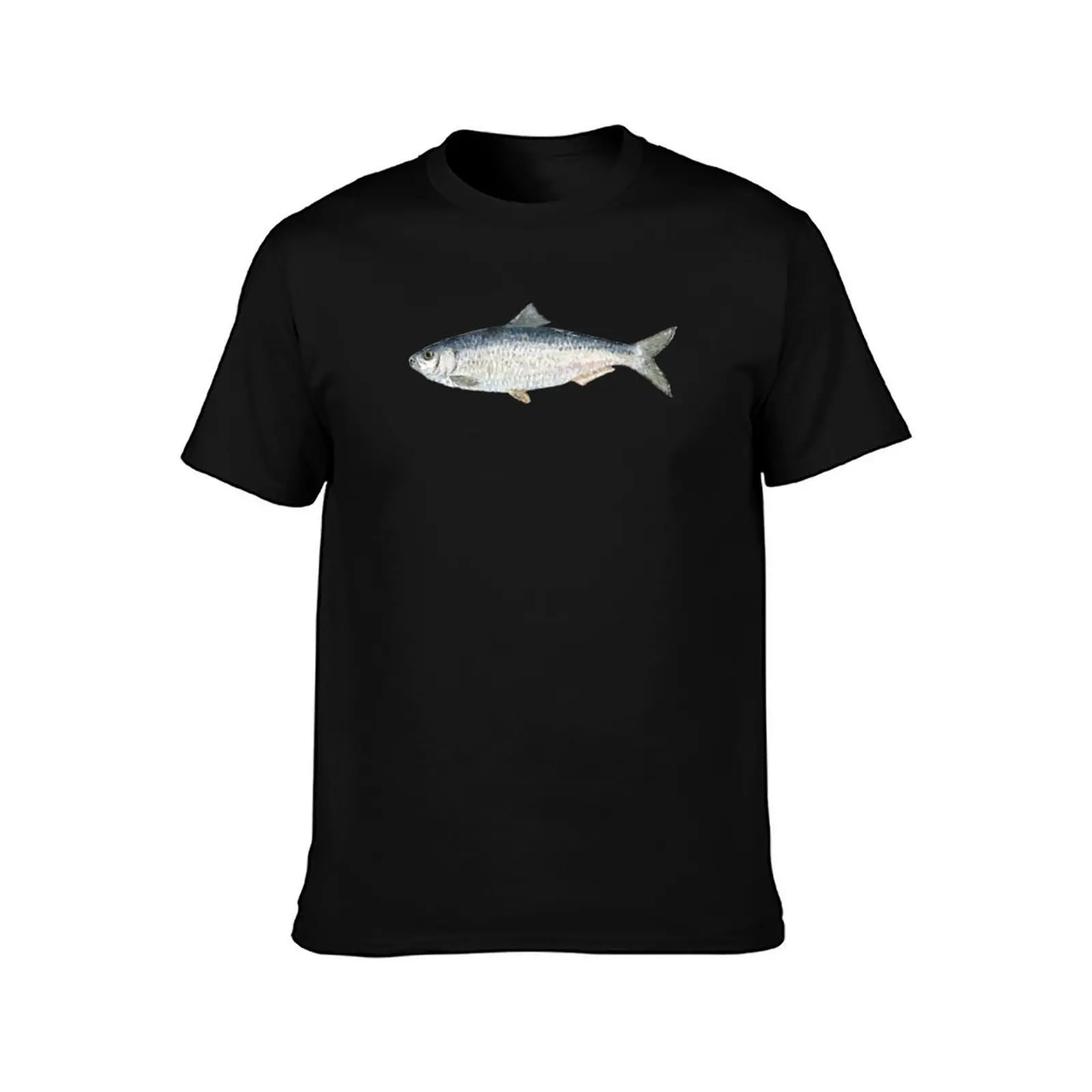 Alewife River Herring Watercolor Art T-Shirt Active Wear Sports for Men T-Shirt