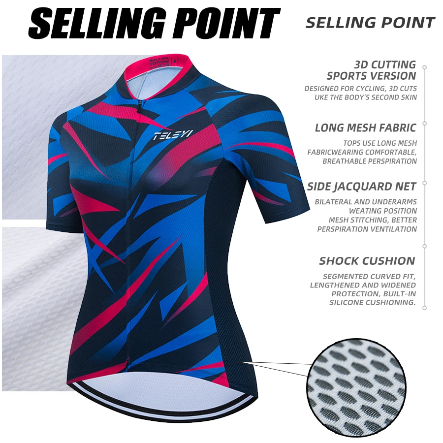 Pro 2024 Woman Short Sleeve Cycling Jersey Set Sports Outfit Bike Clothing Kit Mtb Maillot Cyclist Bicycle Clothes