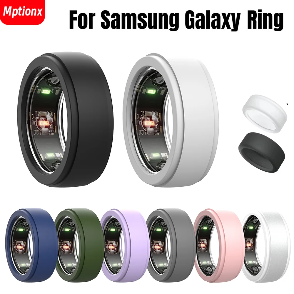 

Compatible for Samsung Galaxy Ring Silicone Cover Anti-Scratch Ring Protective Galaxy Ring Sports Elastic Ring for Galaxy Ring