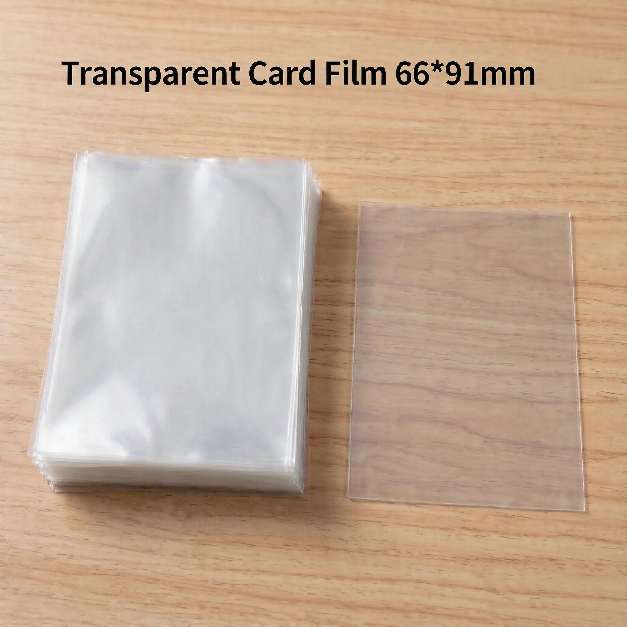 100 Pack Clear Trading Card Sleeves 66x91mm Transparent Soft Card Protector for Trading Game Cards Anime Card Collection Storage