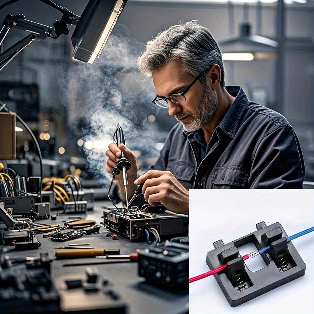 Welding Wire Fixture Adjustable Dual Suction Cups - Motherboard Soldering Clamp, Anti-Slip Locator Tool Clamps Soldering Tool