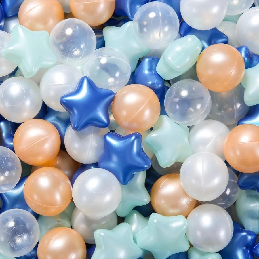 Ball Pit Balls 100pcs Crush Proof Plastic Star Balls 's Toy Balls Macaron Ocean Ball for Birthday Party Tent Games Pool