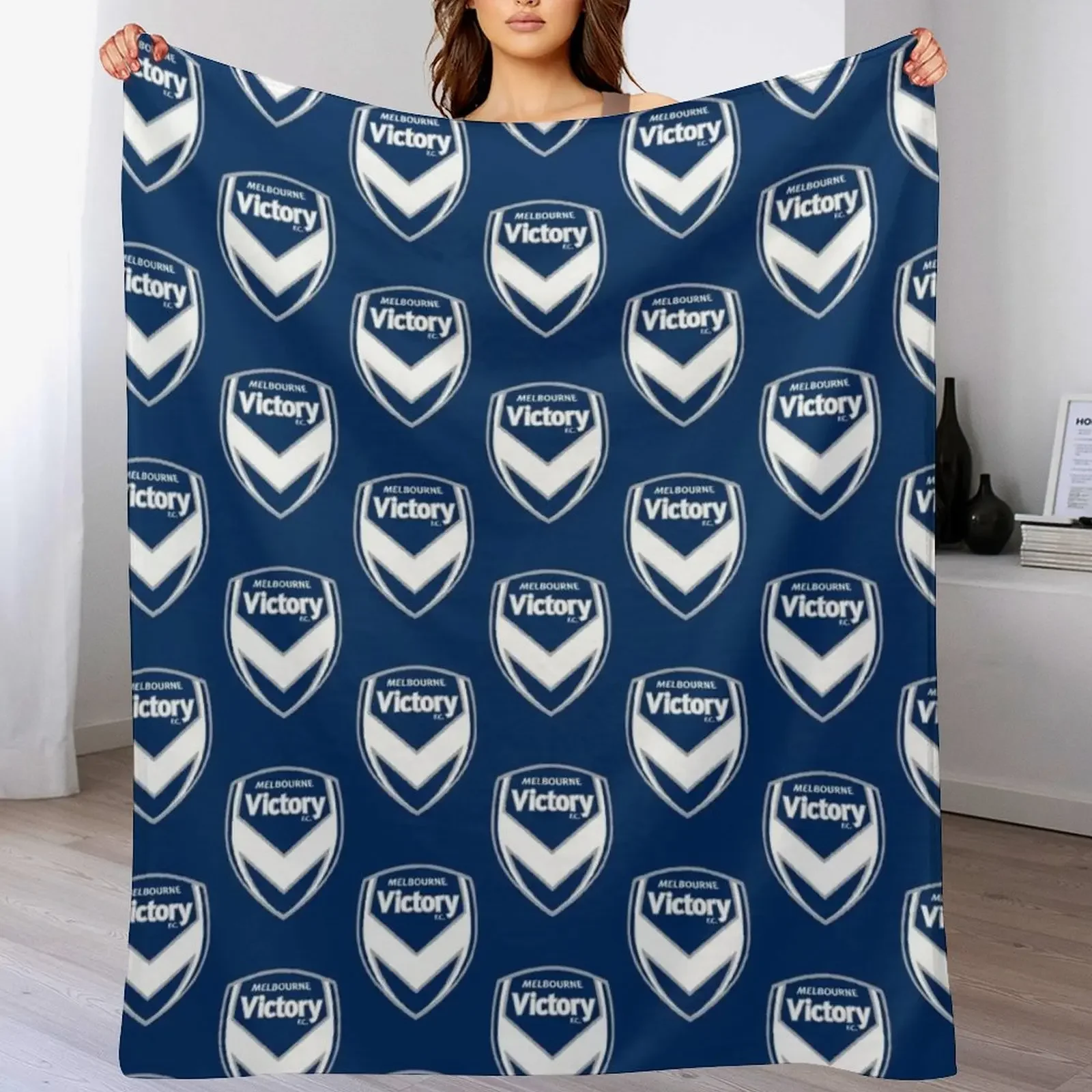 

MELBOURNE VICTORY FC Throw Blanket Soft Plush Plaid Camping Decorative Throw Designers Blankets