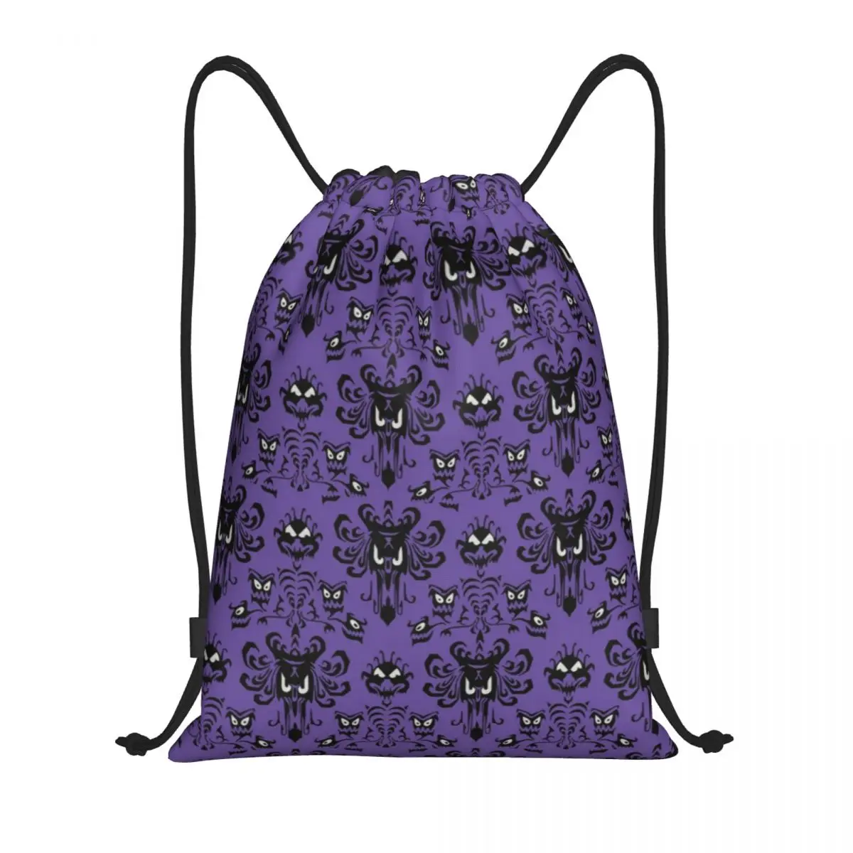 Haunted Mansion Halloween borse con coulisse donna uomo sport portatile palestra Sackpack smorfia Ghost Shopping zaini