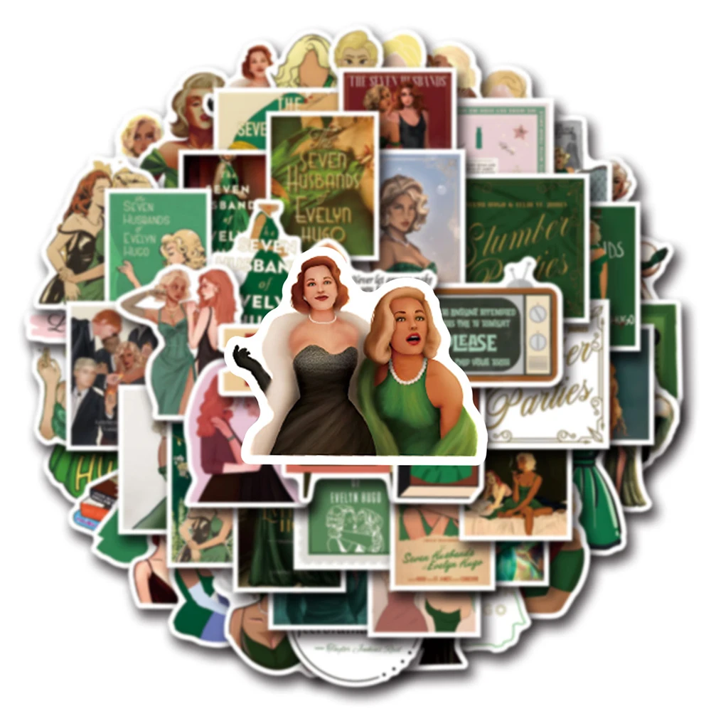 10/30/55 قطعة الأزواج السبعة إيفلين هوغو ملصقات الكرتون ملصق DIY بها بنفسك زجاجة ماء الهاتف المحمول الكتابة على الجدران الشارات الديكور