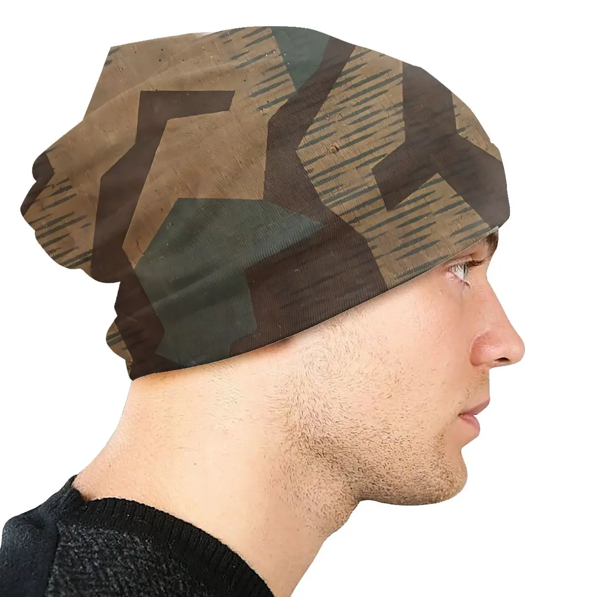 Splintertarn German Ww2 Camouflage Unisex Bonnet Thin Outdoor Skullies berretti per uomo donna