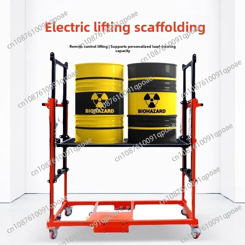 Electric Lifting Scaffolding 1.5M Automatic Folding Mobile Remote Control Indoor Construction Site Decoration Shelf New Lift Pla