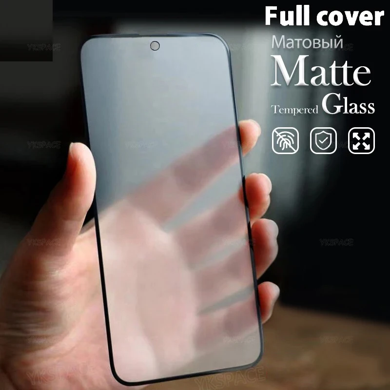 2 قطعة ماتي متجمد الزجاج المقسى ل Redmi ملاحظة 7 8 8T 9S 9T 10S 10T 9 10 Pro Max 11S 4G 5G واقي للشاشة مكافحة بصمة #4