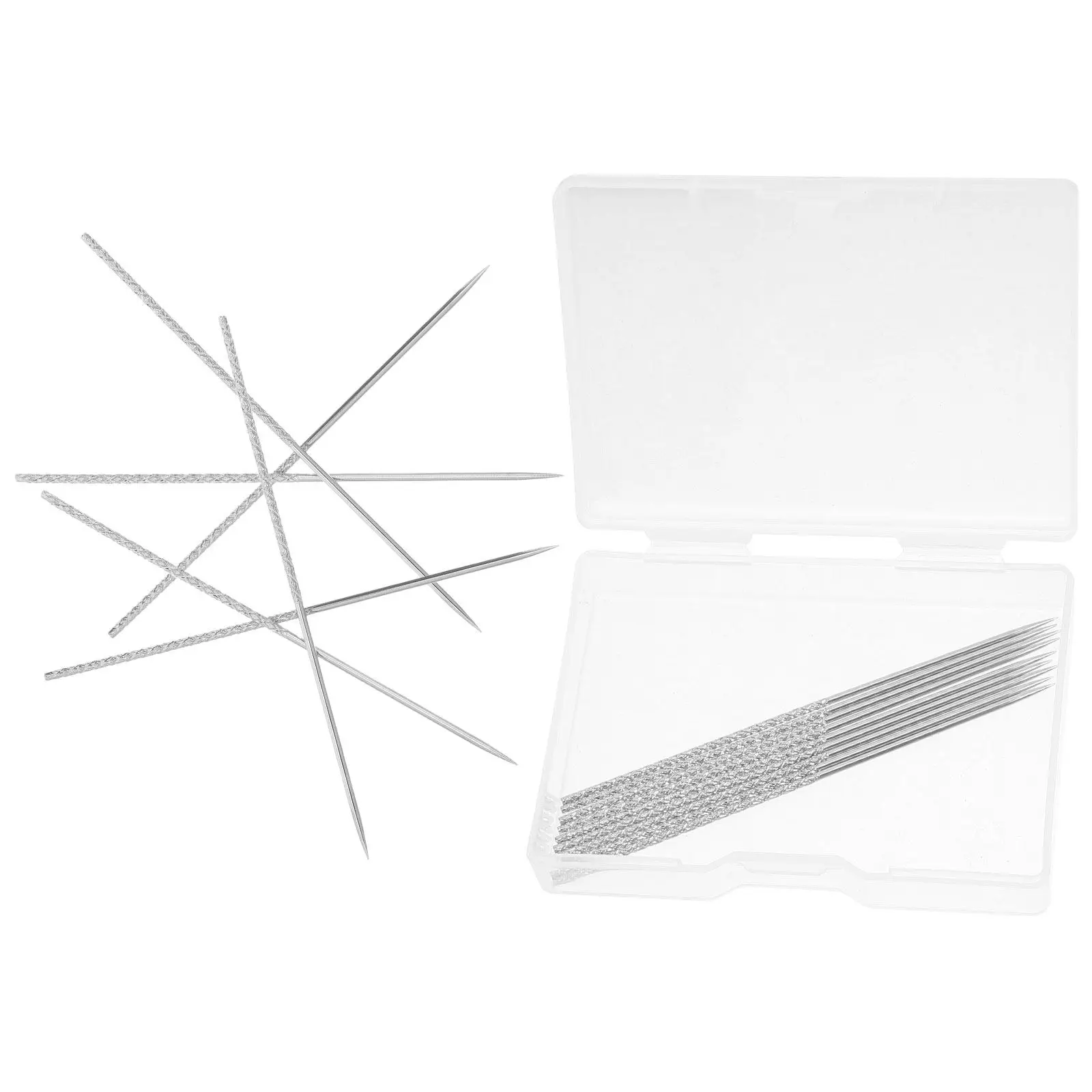 15Pcs Professional Snag Repair Needle Set Knurled Holeless Design for Wool Knits Delicate Fabrics Clothing Snag Fixer with