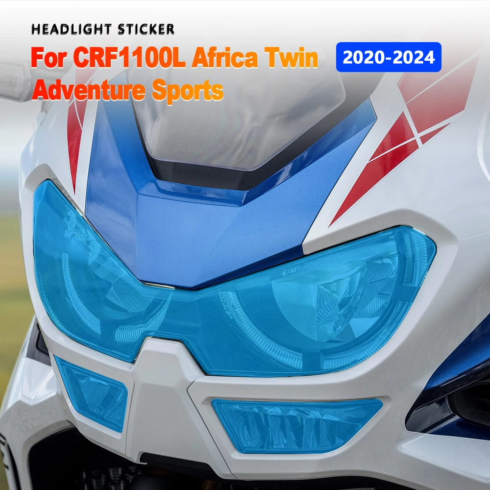 

Motorcycle Headlight Stickers Colorful For Honda CRF1100L Africa Twin Adventure Sports 2020-2024 Accessories Clear Guard Decals