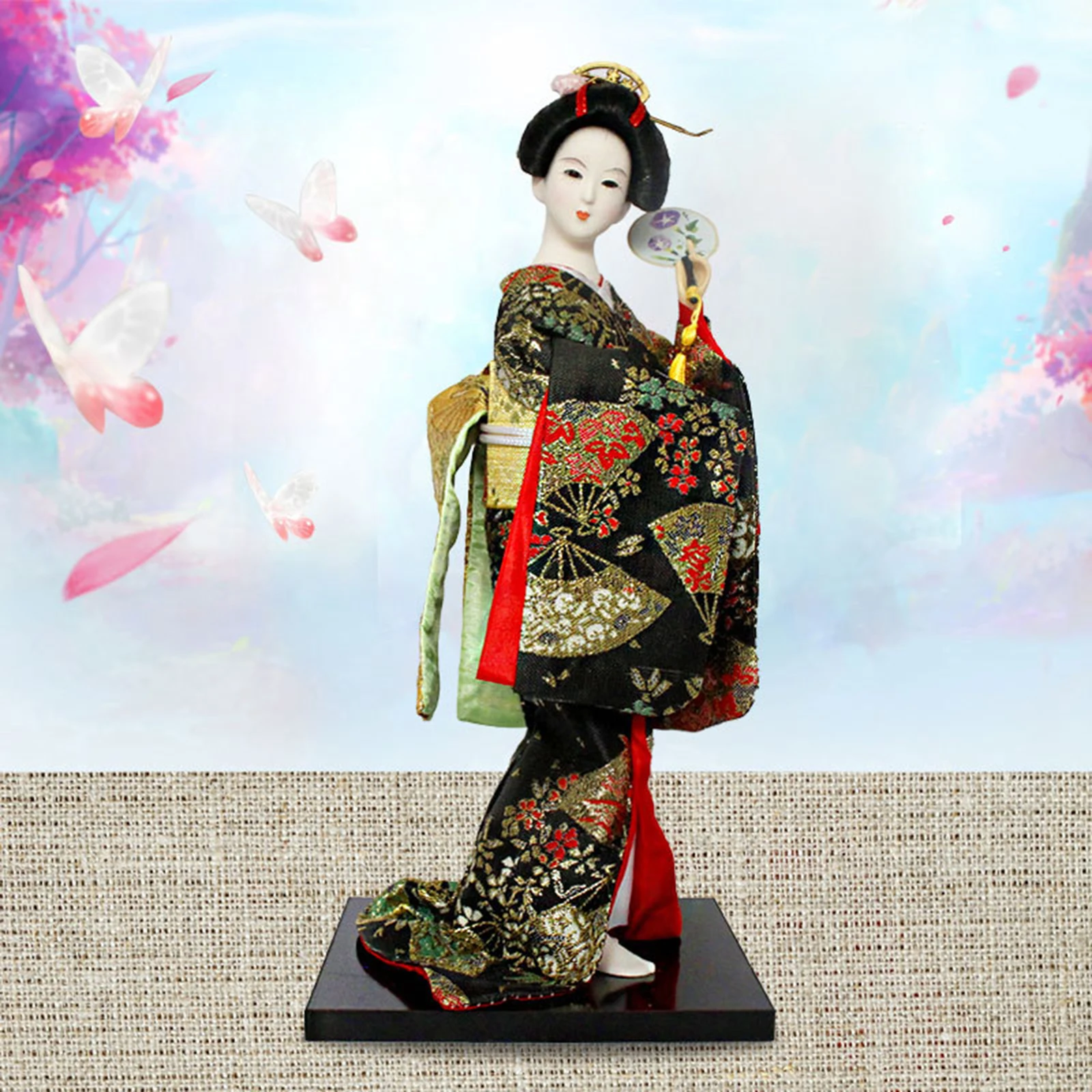 Japanese Humanoid Figurines Geishas Silk People Kimono Dolls Restaurants Weddings Japanese Decorations Tabletop Decorations