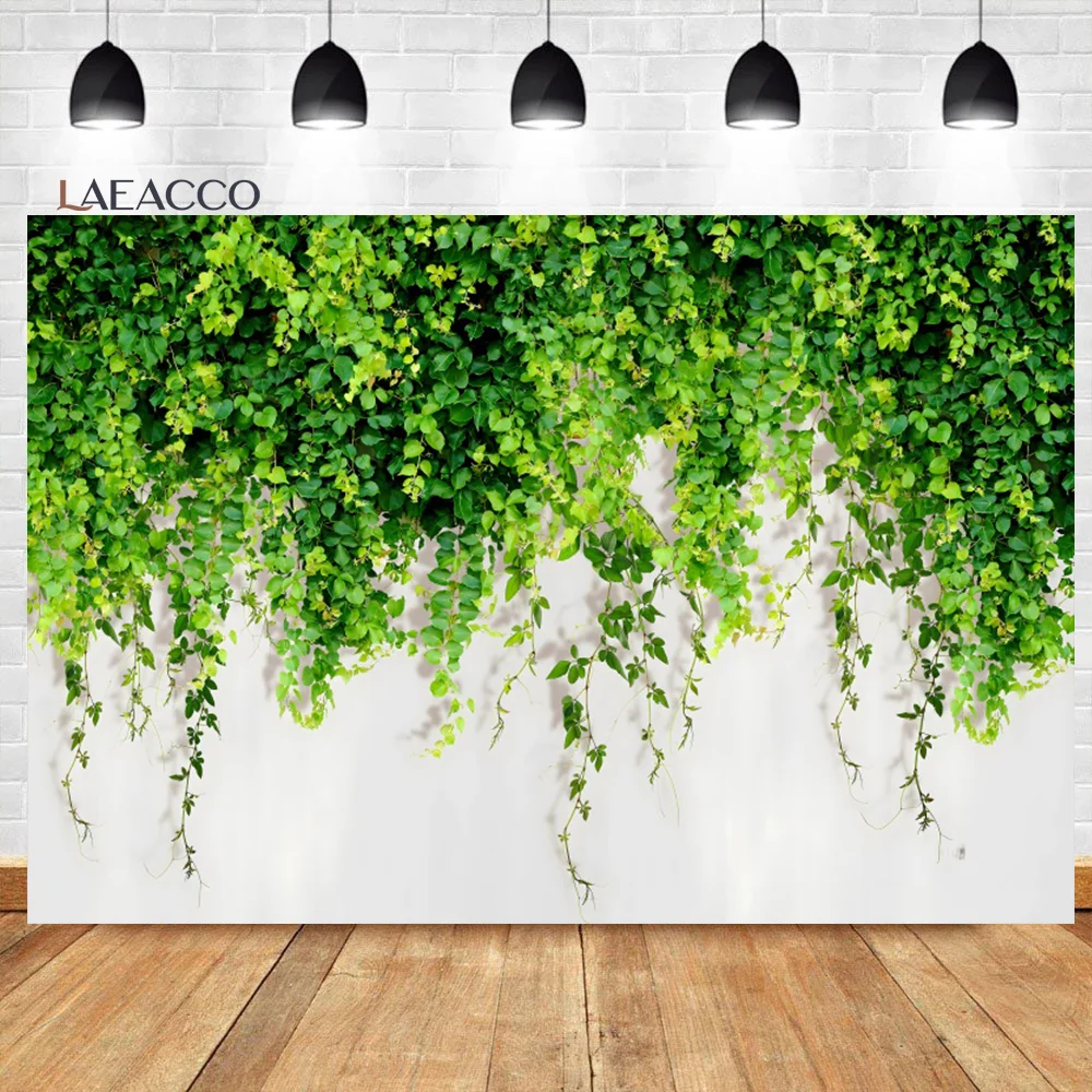 Laeacco Brick Wall Flowers Grass Grunge Portrait Baby Birthday Photo Backdrop Photography Backgrounds Wedding Photocall Studio