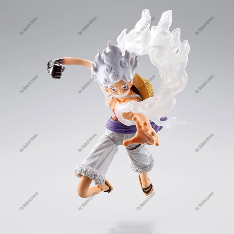 Bandai S.H.Figuarts One Piece MONKEY.D.LUFFY GEAR5 FUTURE ISLAND EGGHEAD Figur Model Jadi Anime Action Toy Hadiah Kejutan