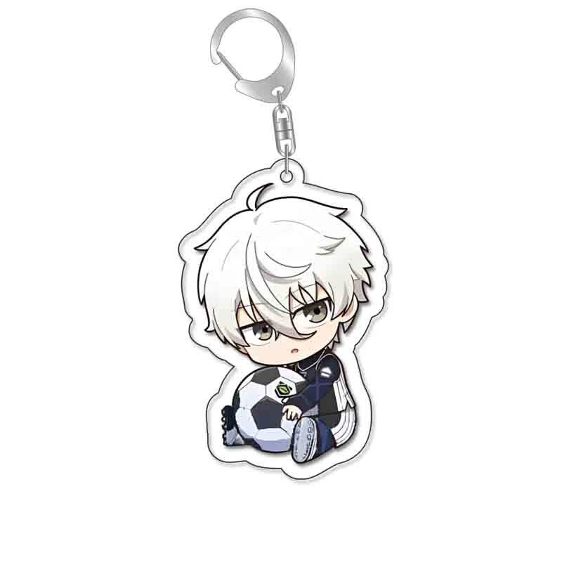 Manga Anime Blue Lock Acrylic Keychain Isagi Yoichi Bachira Chigiri Cartoon Cute Figures Key Chain Ornament Bag Charm Fans Gifts