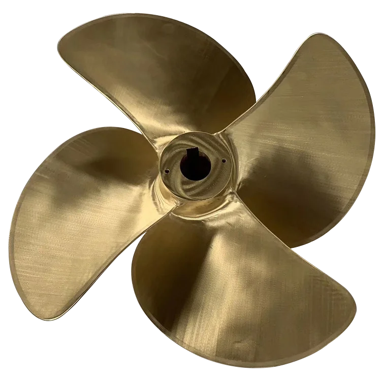 High-Speed New Copper Stern Thruster Propeller 5 Blades Marine Boats Industrial Machinery Gold Color Customized Size Propeller