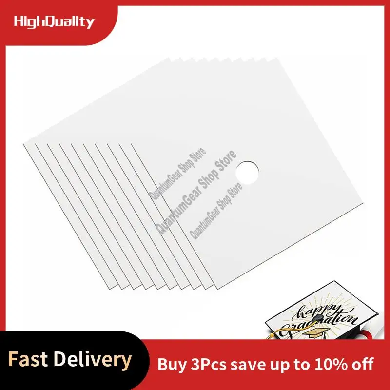 

Sublimation Blanks Graduation Topper Heat Transfer Plate, MDF Adhesive Grad Hat Topper Decorations For Party Supplies-A32R