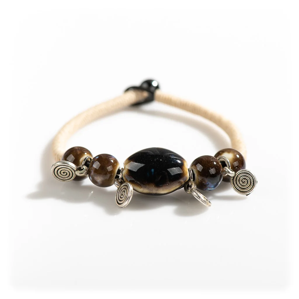 متعدد الألوان طرق القديمة السيراميك اليدوية المرأة أساور الموضة بالجملة مجوهرات اكسسورات # XN097 #5