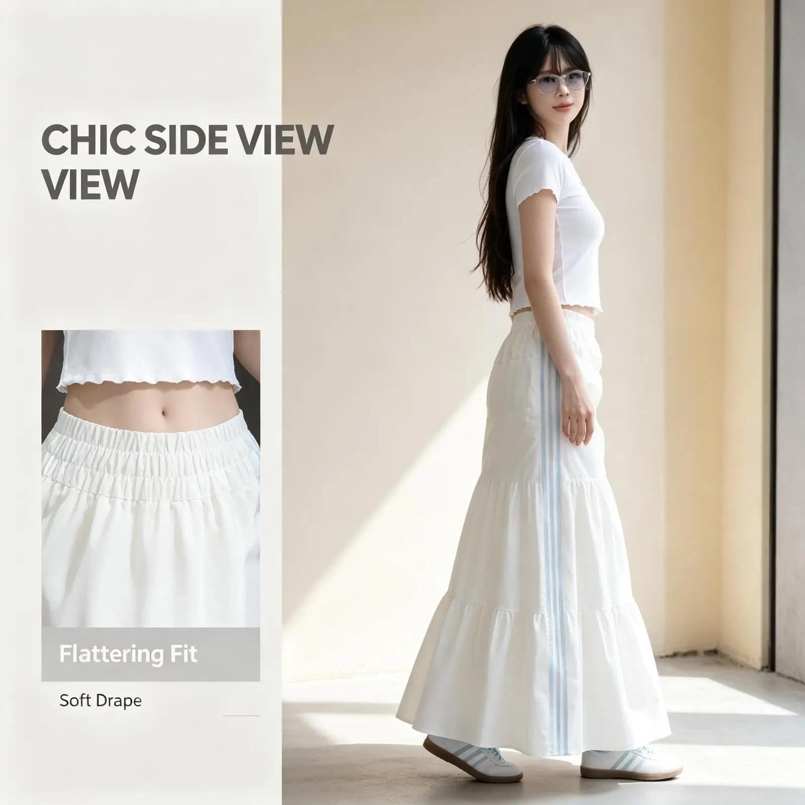 2026 Hot Adidas Women White High Waist Pleated Mini Skirt A-Line Tennis Skirt Casual Sport Streetwear