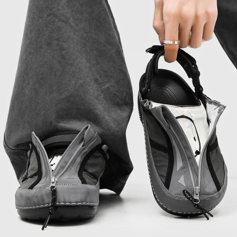 

High Quality Couple's Slippers Baotou Half Slippers for Men Five-heel Muller Slipper Summer Casual Men's Shoes Zapatos De Hombre