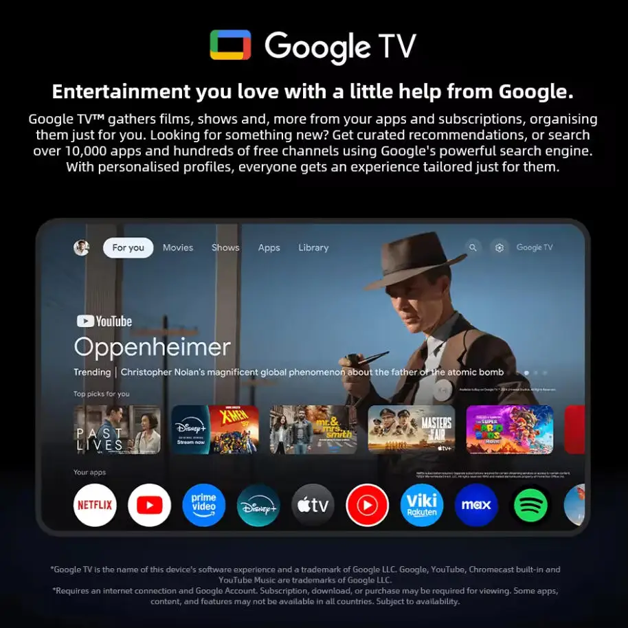 Xiaomi TV Stick 4K (الجيل الثاني) Google TV 2GB RAM 8GB ROM Bluetooth 5.2 WiFi HDMI متوافق مع Netflix و Prime Video وYouTube