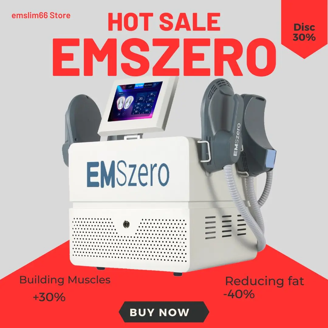 Professional EMSzero EMS Body Sculpting Machine Portable Shaping RF Muscle Stimulator 15 Teslas 6500W 4 Handle