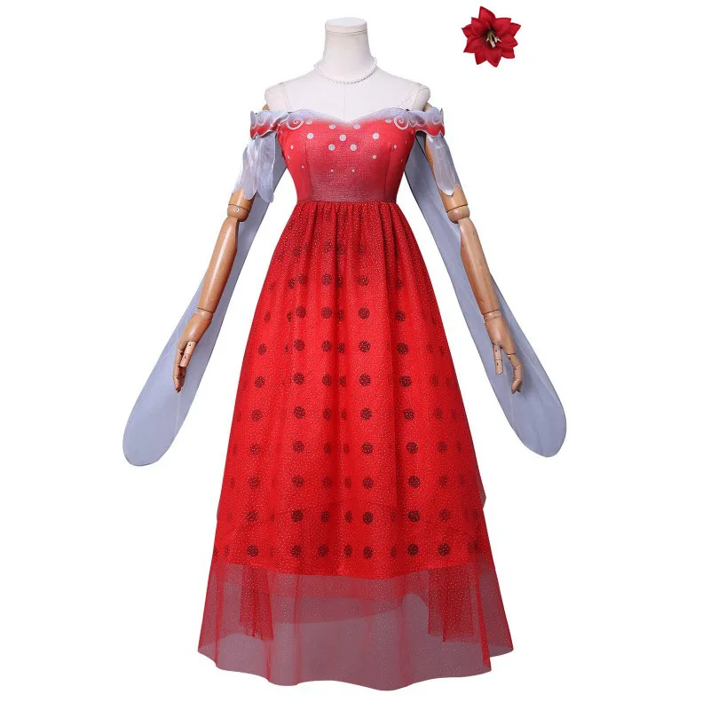 

Halloween Ladybug Cosplay Dresses Marinette Dupain-Cheng Red Evening Gown Carnival Party Miraculous Girls Anime Stage Costumes